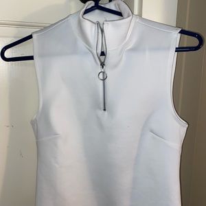 Zara crop zip (white)